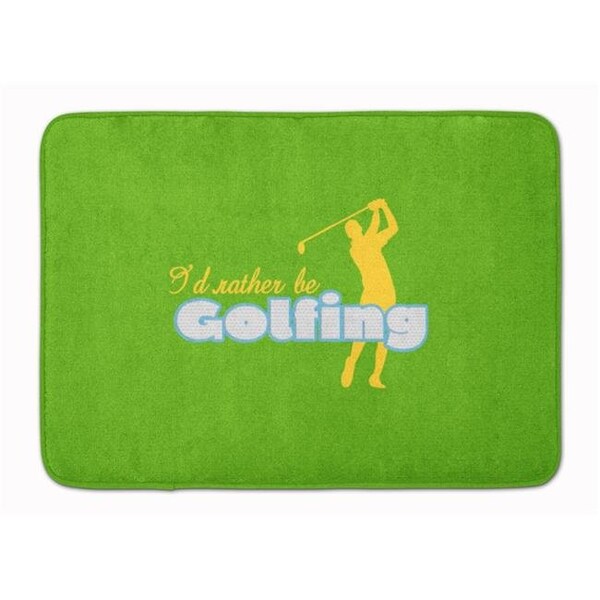 Carolines Treasures Carolines Treasures SB3092RUG Id rather be Golfing Man on Green Machine Washable Memory Foam Mat SB3092RUG - main